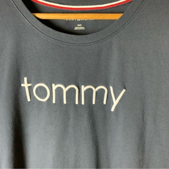 [Tommy Hilfiger] Navy Blue Red & White Striped Detail Short Sleeve Casual Dress - Picture 3 of 9